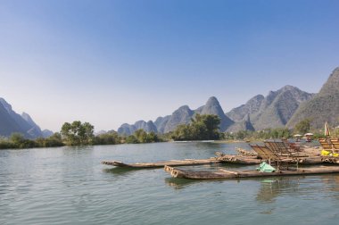 doğa görünümü ve Çin'de Li Nehri, Guangxi Eyaleti