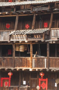 Asya, Çin, Fujian Province, Hsiaban Tulou küme, Fujian Tulou,