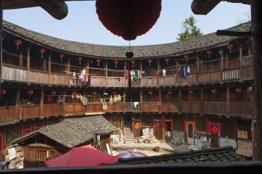 Tianloukeng Tulou küme, Fujian Tulou Çin, Fujian Eyaleti Asya