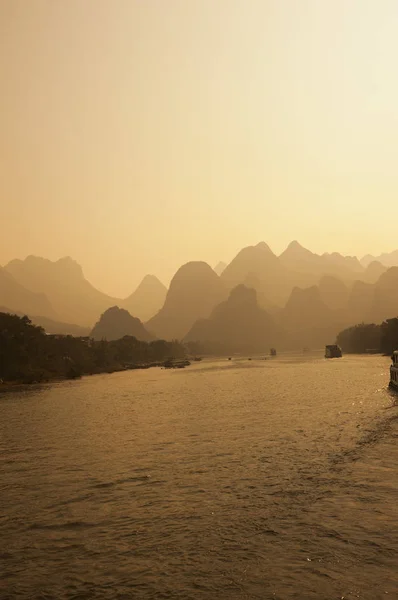 China Província Guangxi Rio Bela Paisagem — Fotografia de Stock