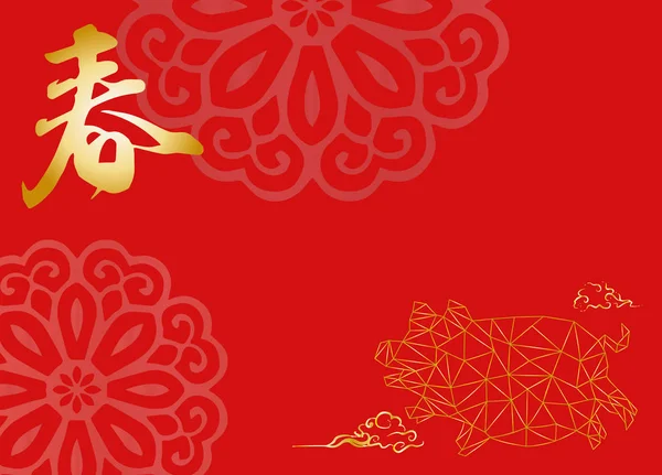 Jaar Van Het Varken Nieuwjaar Chinees Nieuwjaar — Stockfoto