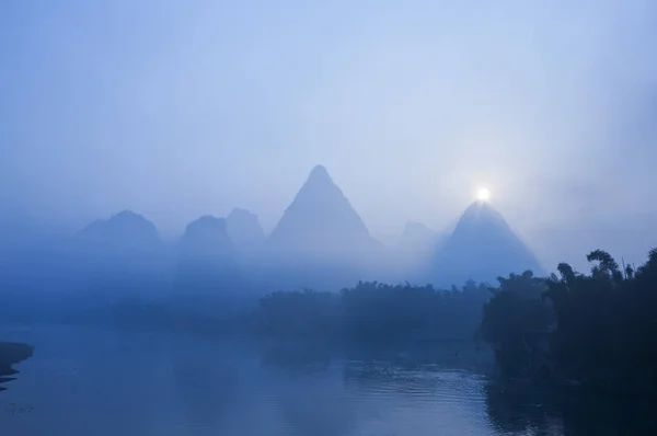 China Provinz Guangxi Yangshuo Fluss Landschaft — Stockfoto