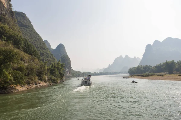 Pohled Přírodu River Číně Provincie Guangxi — Stock fotografie