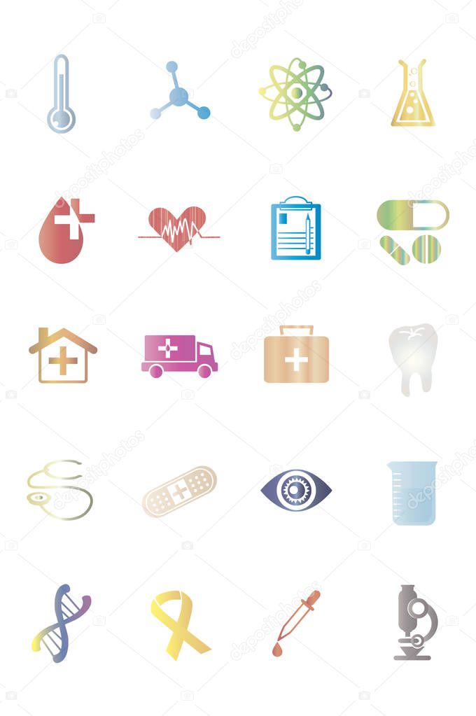 Icons, Healthcare And Medicine, Illustration