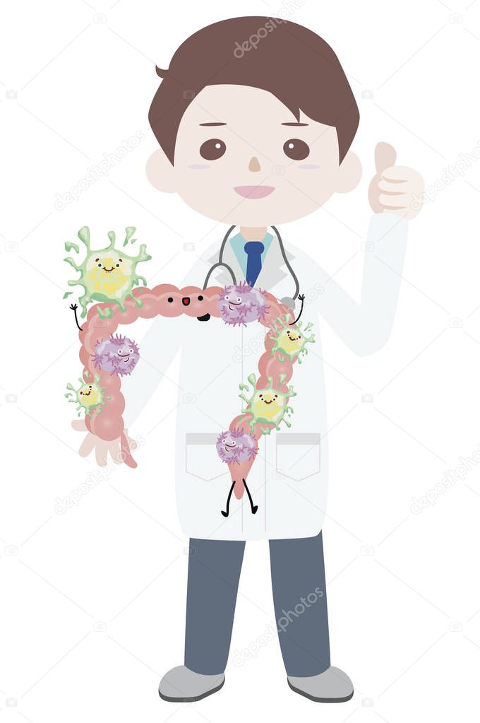 Human Intestine, Doctor illustration 