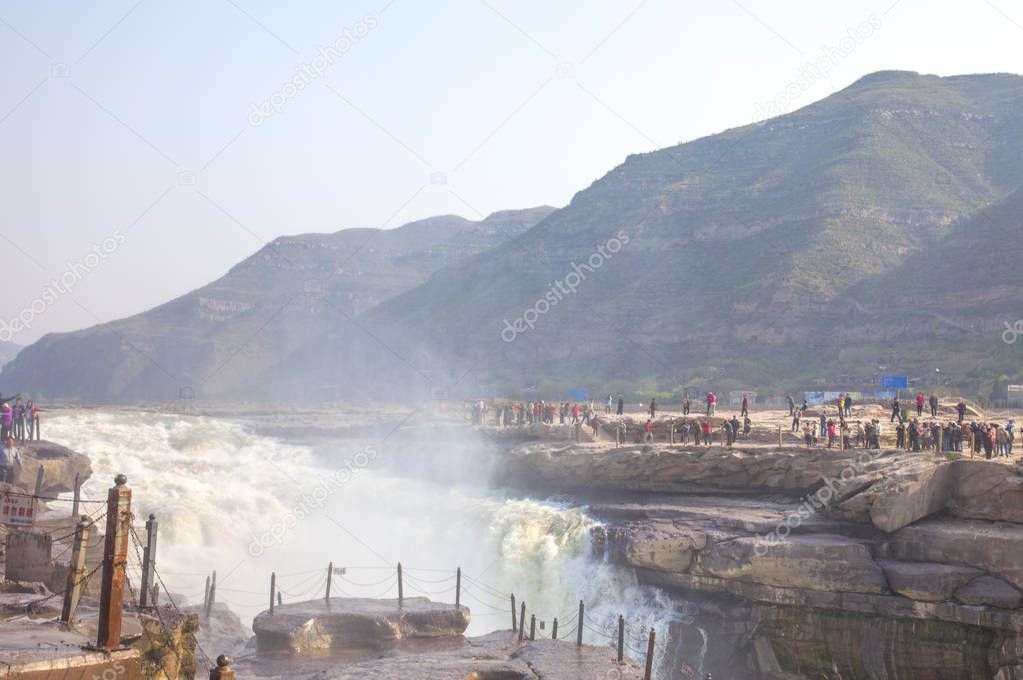  Shaanxi Province, Hukou Waterfall in Asia, China