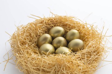 Arka planda altın yumurta, yakın