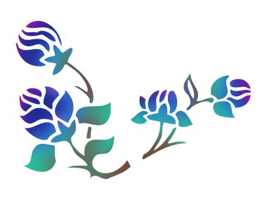 Güzel bir çiçek arkaplanının çizimi