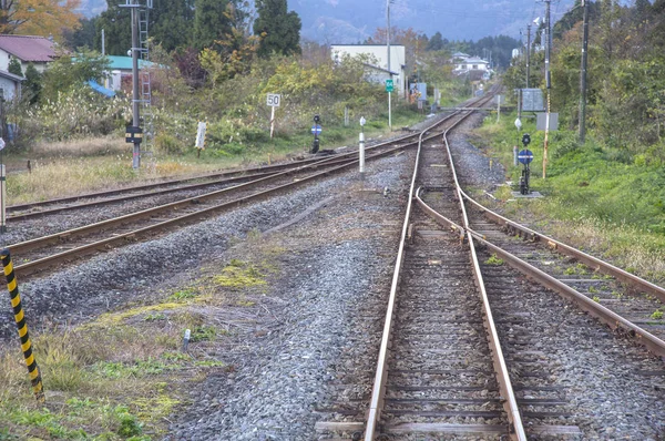 View Railroad Tracks Japan Asia — Stock Photo, Image