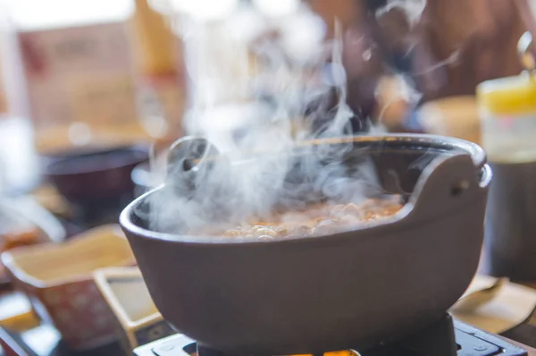 Vaso Caldo Sullo Sfondo Primo Piano — Foto Stock