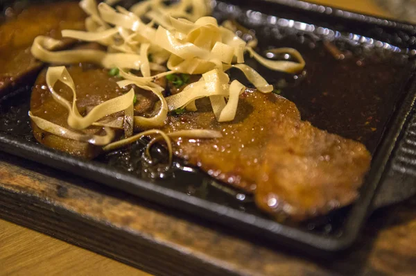 Carne Vacuno Lengua Vacuno Fondo Cerca — Foto de Stock