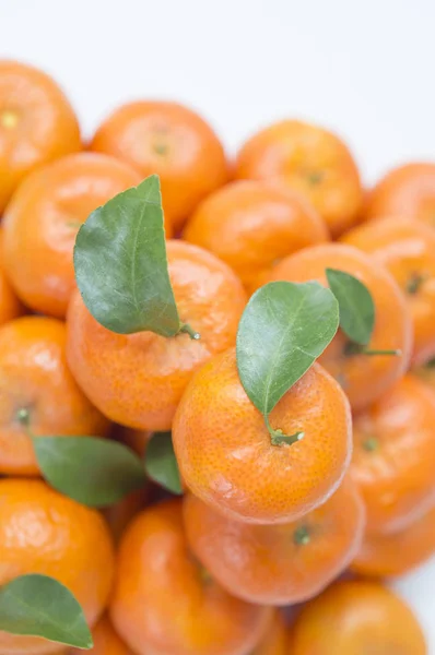 Tasty Mandarins Green Leaves — Stock Photo, Image
