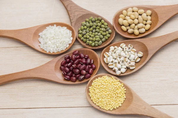 stock image Mung Beans, Red Beans, Soybean, Rice, Millet, Job's Tear,