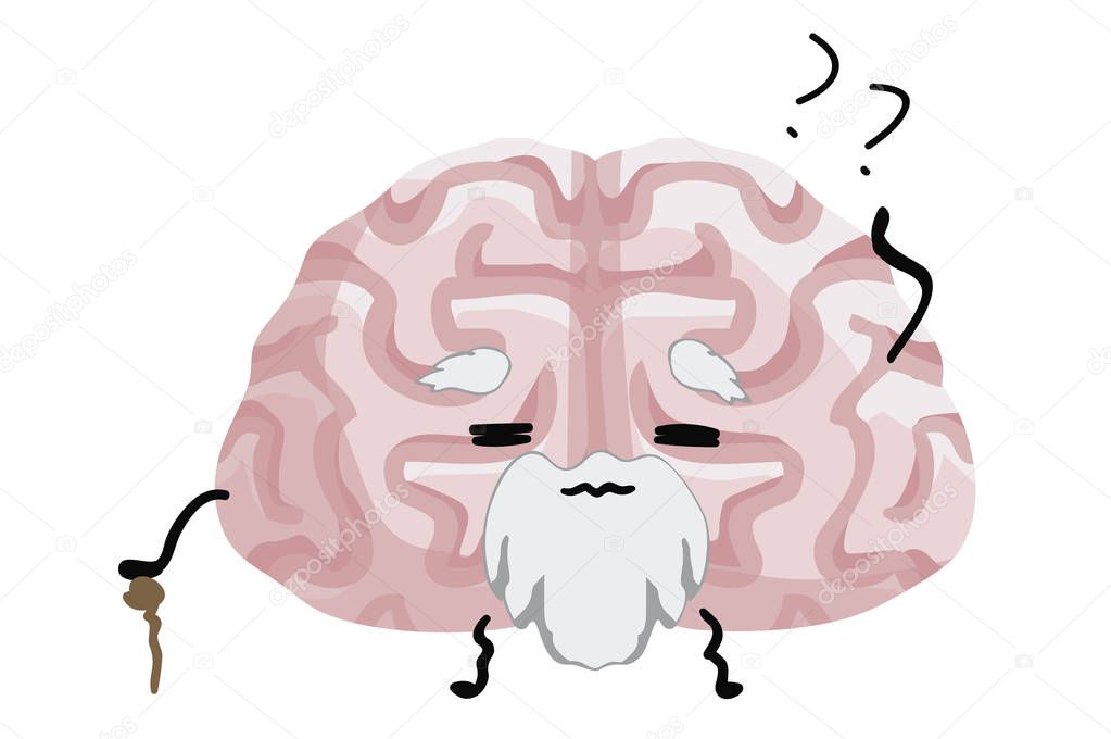 Brain, Alzheimer's Disease, Illustration