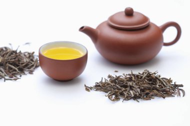 Arka Planda Sıcak Yeşil Çay 