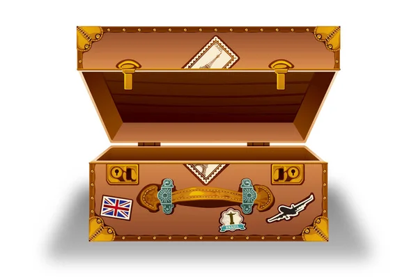 Cartoon Suitcase Banner Stylish Illustration — Foto de Stock