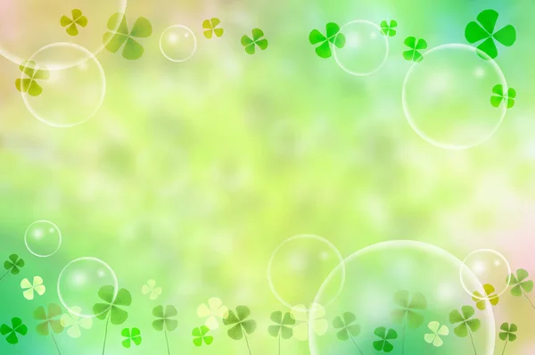 Clover Leaves Frame Copy Space Natural Background —  Fotos de Stock