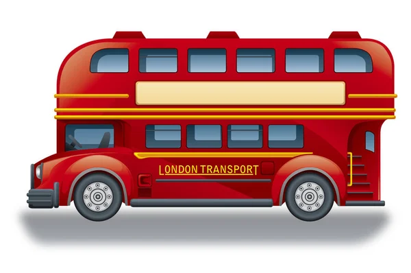 Cartoon Double Decker Bus Banner Stylish Illustration — Stock Photo, Image