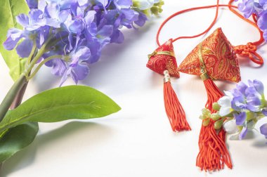 Arka planda Çin yeni yıl festivali, yakın