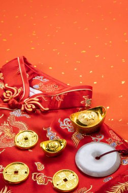 Arka planda Çin yeni yıl festivali, yakın