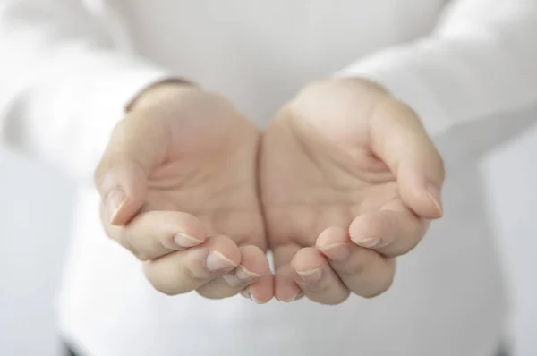 Close View Female Hands Selective Focus — Fotografia de Stock