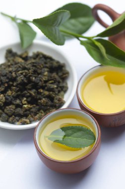 Arka Planda Sıcak Yeşil Çay 