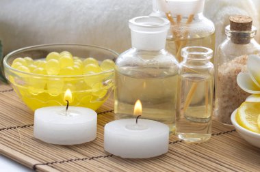 Arka planda güzel spa kompozisyonu, yakın çekim