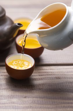 Arka Planda Sıcak Yeşil Çay 