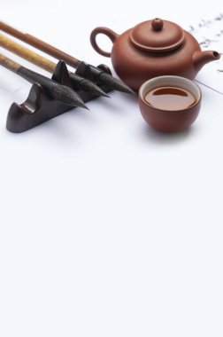 Arka Planda Sıcak Yeşil Çay 