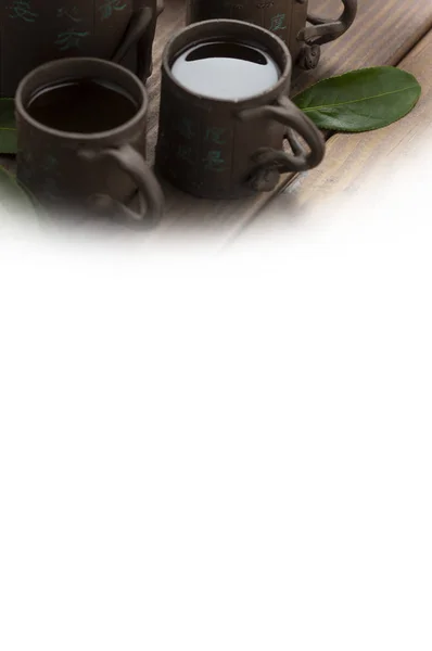 Chá Verde Quente Fundo Close — Fotografia de Stock
