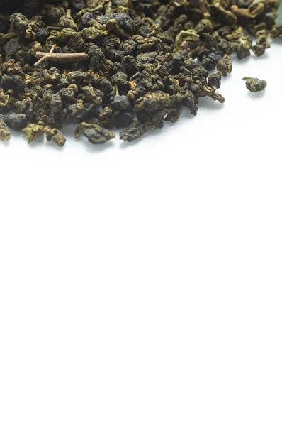 Био Зеленый Чай Листья Изолированы Заднем Плане — стоковое фото