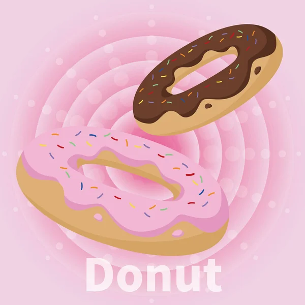 Donuts Met Glazuur Illustratie — Stockfoto