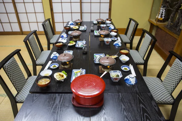 Tischdekoration Interieur Eines Asiatischen Restaurants — Stockfoto