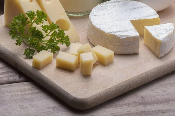 Tasty Cheese Background Close — Stock Photo, Image