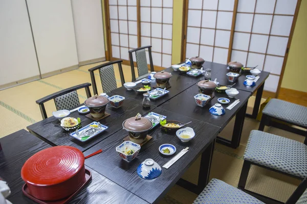 Tischdekoration Interieur Eines Asiatischen Restaurants — Stockfoto
