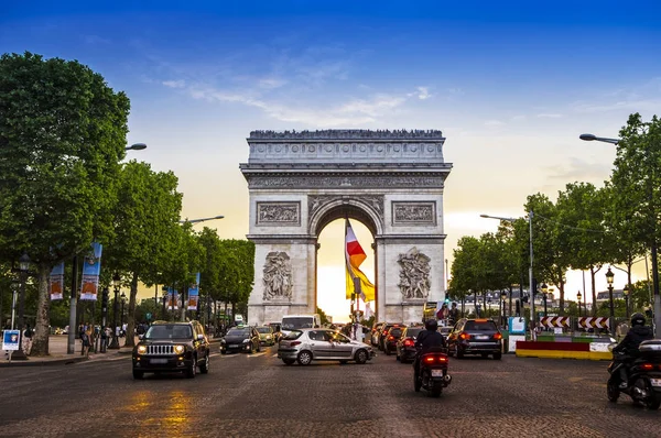 Красива Тріумфальна Арка Парижі Франція — стокове фото