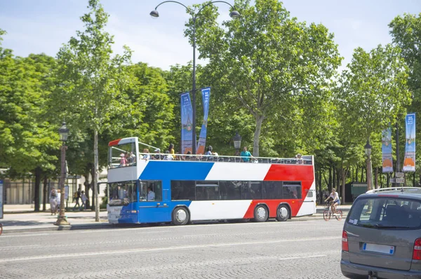 Вид Вулицю Автобусом Парижі — стокове фото