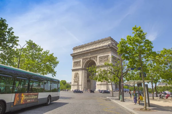 Hermoso Arco Del Triunfo París Francia — Foto de Stock