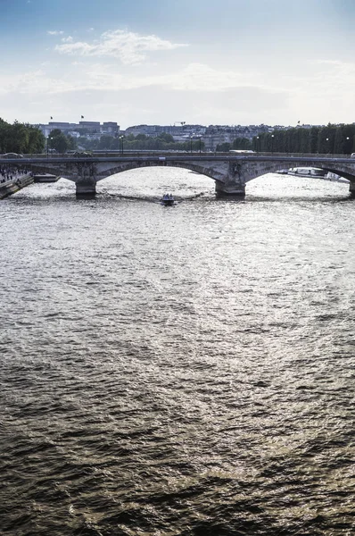 Vista Strada Con Ponte Parigi — Foto Stock