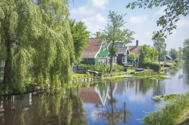 Hollanda 'daki Kinderdijk' te güzel evler