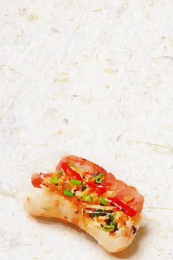 Lezzetli pizza domates ve peynir ile