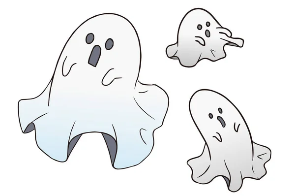 Funny Halloween Ghosts Illustration — Zdjęcie stockowe