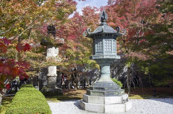 亚洲的旧公园 有五颜六色的树叶 — 图库照片