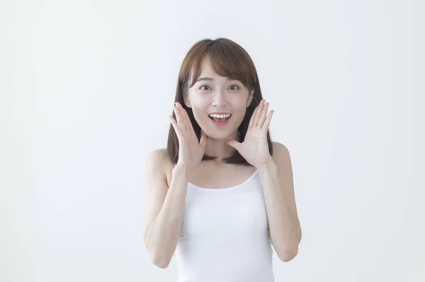 Schöne Junge Asiatische Frau Posiert — Stockfoto