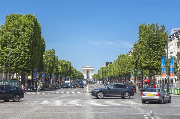 Utcakép Gyönyörű Épületek Párizsban — Stock Fotó