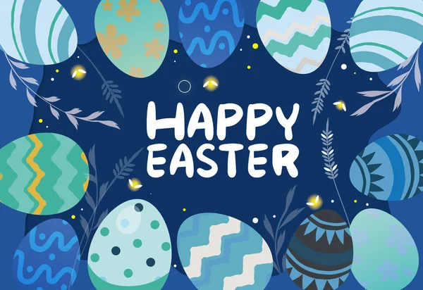 Beautiful Happy Easter Card Colorful Illustration — Zdjęcie stockowe