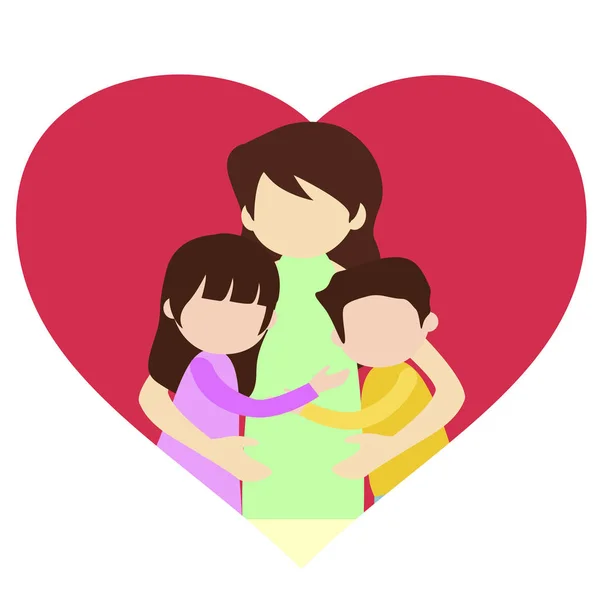 Boldog Anyák Napi Kártya Szép Illusztráció — Stock Fotó