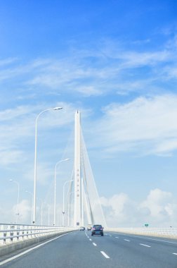 Shanghai Yangtze River Bridge which links Chongming and Changxing Islands in Shanghai, China