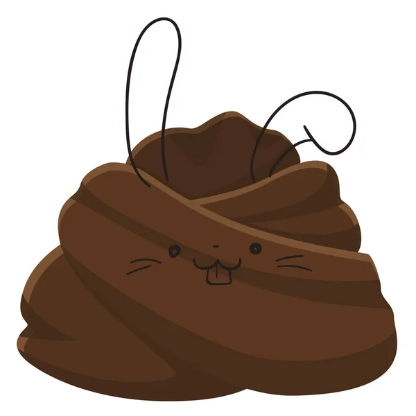 dung with bunny face banner stylish illustration