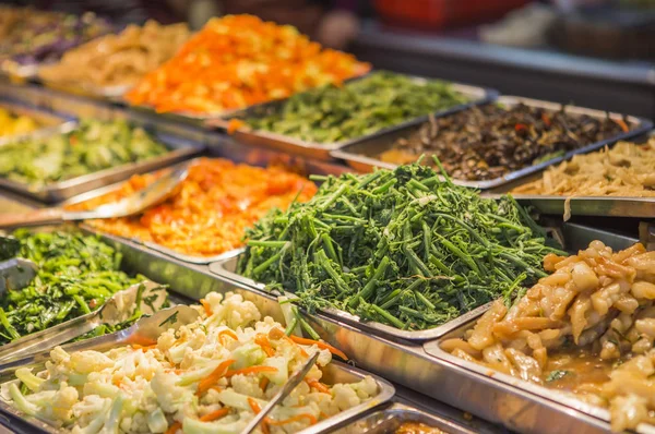 Balcão Jantar Público Com Comida — Fotografia de Stock